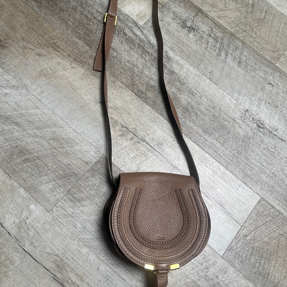 Chloe Brown Crossbody Bag with Gold Accents - Picture 9 of 15